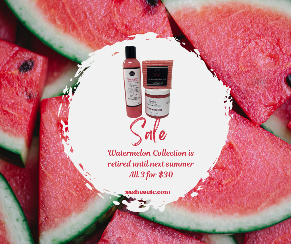 One Watermelon Yoni Wash, One Bar , One Sugar Scrub